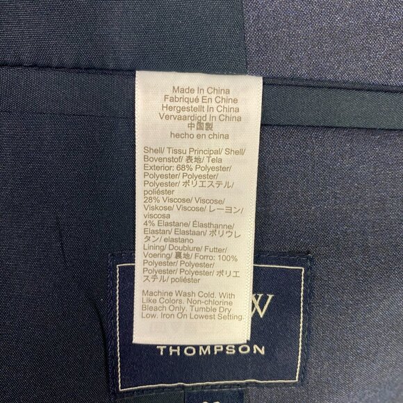 NWOT J. CREW Thompson Performance Suit Jacket Blazer Sport Coat Men's 38R Blue - Picture 6 of 15